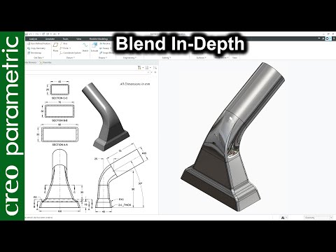 Видео: Глубокое смешивание, включая смешивание вершин в Creo Parametric
