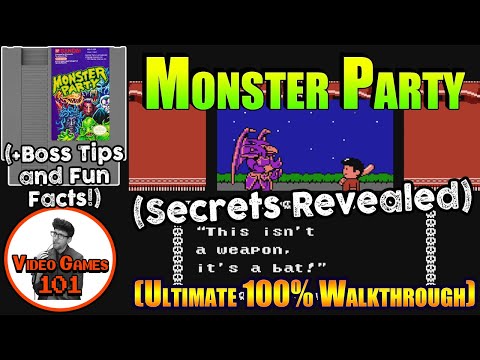 Видео: Прохождение Monster Party для NES | Полное руководство | Видеоигры 101