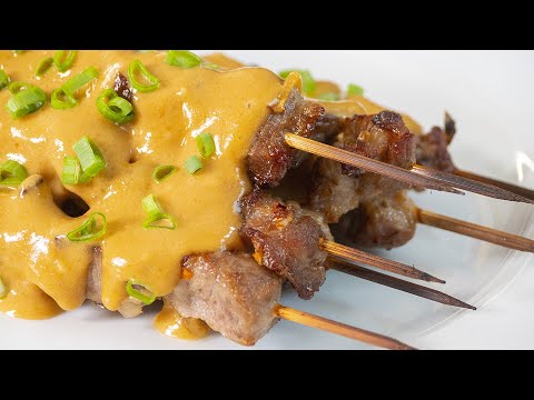 Видео: Шашлык из свиной шеи и соус для любого мяса. Сатай