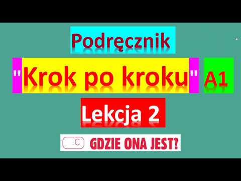 Видео: Krok po kroku A1. Урок 2, часть 2. Język polski.