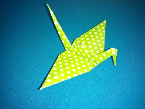 Видео: Оригами Журавлик из бумаги. Crane paper