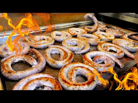 Видео: потрясающе! колбасный стейк!! продаётся 7000 штук в месяц! / странные кулинарные приёмы