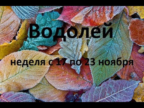 Видео: Водолей таро прогноз на неделю с 17 по 23 ноября 2025 года. 