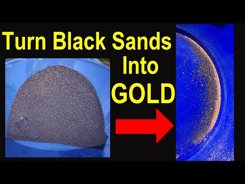 Видео: Как быстро добыть золото из черного песка!