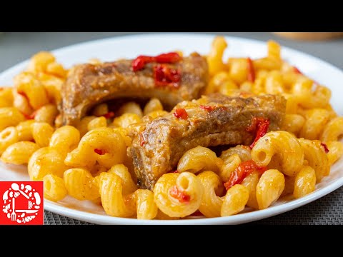 Видео: Идеальный ужин! Самые вкусные ребрышки с макаронами!