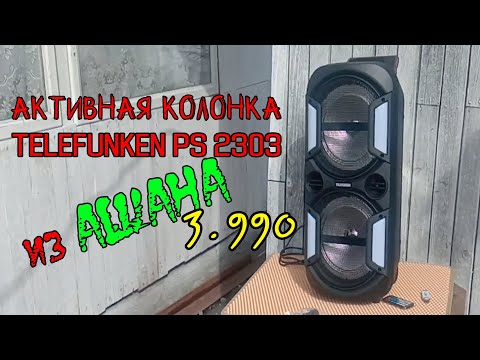 Видео: КОЛОНКА АКТИВНАЯ TELEFUNKEN TF-PS2303  из Ашан