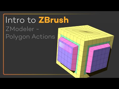 Видео: Введение в ZBrush 032 — Полигональные действия в ZModeler! Используйте ZModeler для быстрого и лё...