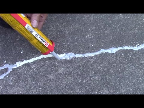 Видео: Ремонт трещин в бетоне и цементе на подъездной дорожке, патио – защита от воды и солнца