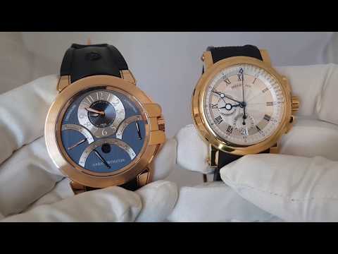 Видео: Часовой батл Harry Winston Ocean 400-MCRA44R VS Breguet Marine 5827BA Chronograph!