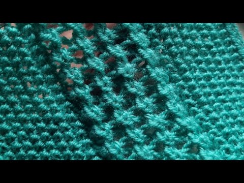 Видео: Секционный рельефно-ажурный узор спицами 🧶🙋‍♀️ knitting pattern.