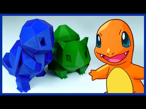 Видео: Покемоны: Бульбазавр, Сквиртл и Чармандер. 3D принтер Two Trees SP-5.