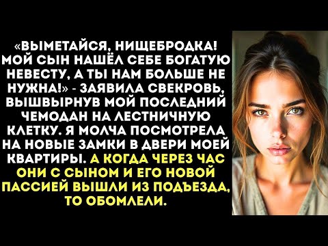 Видео: «Выметайся, нищебродка! Мой сын нашёл себе богатую!» — свекровь выкинула мои вещи в подъезд