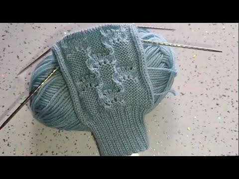 Видео: АЖУРНЫЕ носки спицами с цветочным узором I Подробный МАСТЕР-КЛАСС