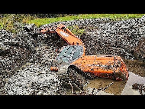 Видео: Вызволение 20-ти Тонного "Гиганта" из Глиняного Капкана