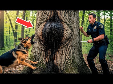 Видео: Собака Залаяла На Огромный Нарост На Старом Дереве — Полицейский Разрезал Его И Замер В Шоке