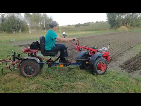 Видео: Культивация участка на самодельном адаптере