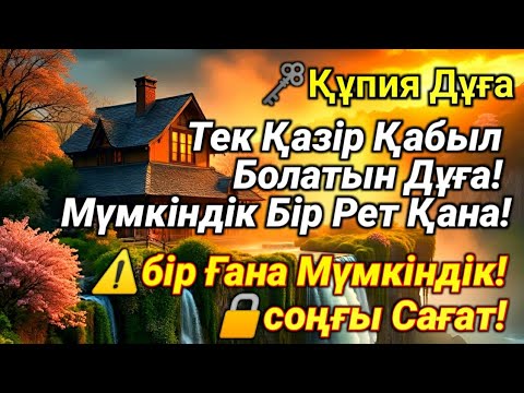 Видео: Бұл дұға – тек осы сәтте қабыл болады. Кешіксең, бәрі жоғалады. Тыңда қазір!