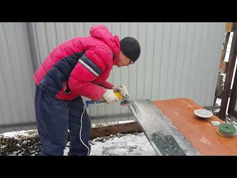 Видео: Как снять фаску на граните и заполировать ее