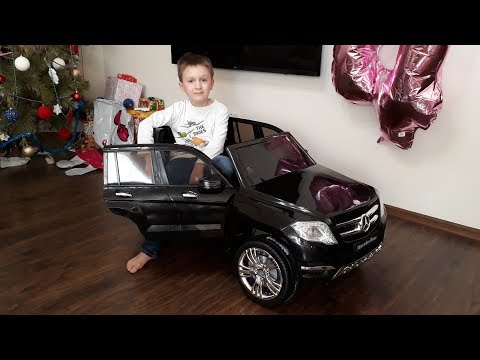 Видео: Детский Электромобиль Мерседес Mercedes GLK Class 12V KREISS с пультом Распаковка и обзор