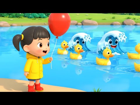 Видео: Пять маленьких утят переплывают реку 🦆🌊