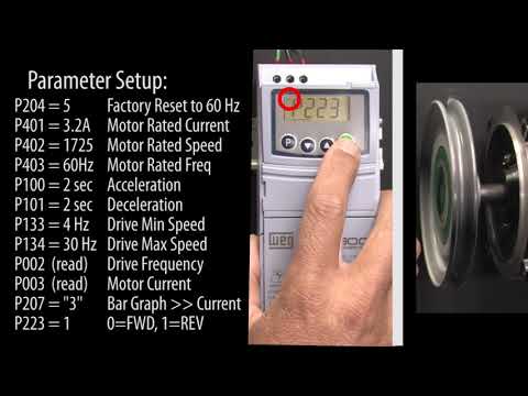 Видео: Швидкий ввід в експлуатацію перетворювача частоти WEG CFW300