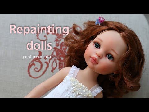 Видео: 파올라레이나 인형 리페인팅 메이크업  Repainting dolls / doll face up / паоларейна