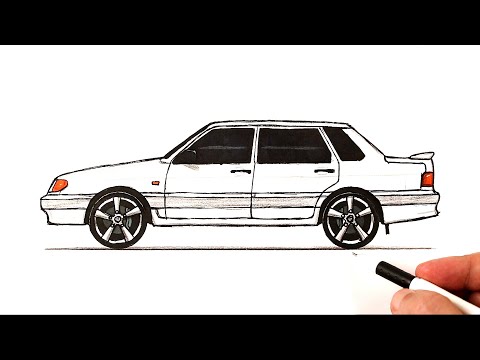 Видео: Как нарисовать ВАЗ-2115