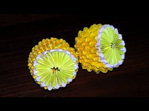 Видео: Модульное оригами для начинающих лимон мастер класс (мк)