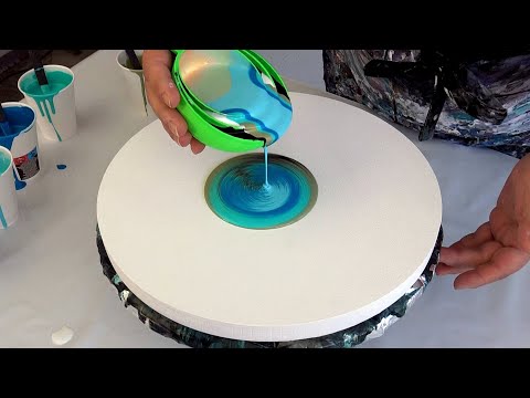 Видео: Живопись акриловыми красками «Водопад» для начинающих ~ Простое жидкое искусство