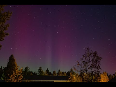 Видео: Наблюдаем северное сияние г. Березники Пермский край 7 октября 2024