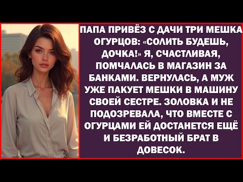 Видео: Сестра мужа забрала овощи с дачи моих родителей, а увезла с собой и безработного брата.