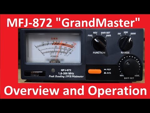 Видео: Обзор и демонстрация SWR-ваттметра MFJ-872 GrandMaster
