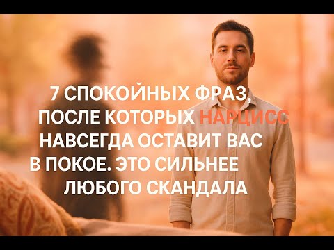 Видео: Эти 7 спокойных фраз заставят нарцисса замолчать и потерять над вами всякий контроль навсегда