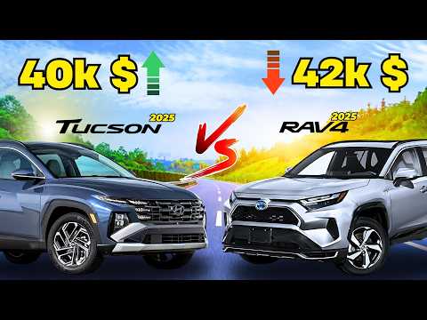 Видео: Toyota RAV4 2025 против Hyundai Tucson 2025: 10-раундовая битва внедорожников! 🔥