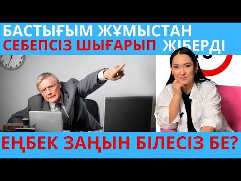 Видео: Сіздң себепсіз жұмыстан шығаруға құқығы жоқ / Эльнура Кішкенебаева/ адвокат