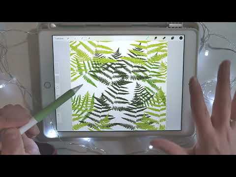 Видео: Бесшовный паттерн на планшете (ProCreate). Легкий и быстрый способ
