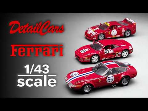 Видео: Detailcars 1/43: Ferrari Daytona, F355 та два F40 у гоночному виконанні (UNPACKING scale models)