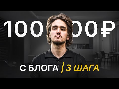 Видео: как зарабатывать с маленького блога от 100.000р?
