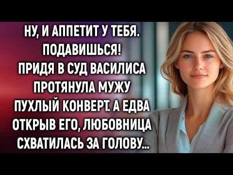 Видео: Придя в суд Василиса протянула мужу конверт  А едва открыв…