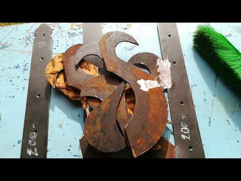 Видео: Дверные навесы, имитация ковки. 2ч.