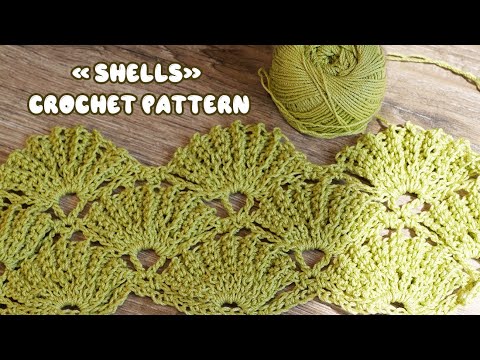 Видео: Узор «Ракушки» крючком 🐚 «Shells» crochet pattern