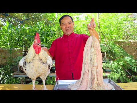 Видео: Гигантская курица и жаркое из толстого кишечника! Идеальное сочетание, такое вкусное| дядя сельский