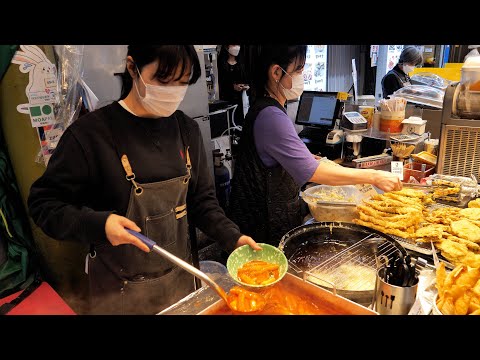 Видео: Магазин Tteokbokki, которым управляет красивая женщина 20-ти лет / Gimbap, Sundae | Корейская