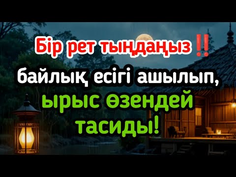 Видео: Бір рет тыңдаңыз — байлық есігі ашылып, ырыс өзендей тасиды!