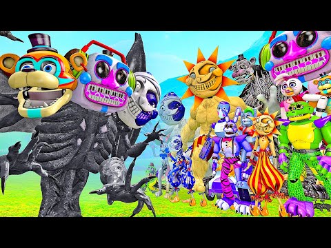 Видео: БОГ АНИМАТРОНИК ПРОТИВ ВСЕХ АНИМАТРОНИКОВ ФНАФ 9 В ГАРРИС МОД! FNAF 9 SECURITY BREACH В Garry`s Mod!