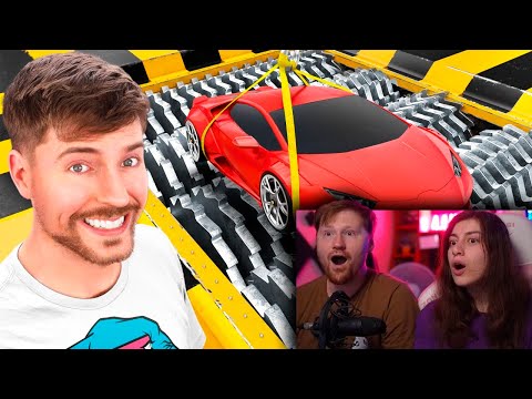 Видео: Lamborghini vs. Измельчитель |  РЕАКЦИЯ на MrBeast