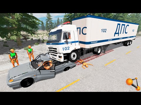 Видео: ДАЛЬНОБОЙЩИК С ПОГОНАМИ! КАМАЗ ДПС ПРОТИВ ЛЕГКОВЫХ МАШИН | BeamNG.drive