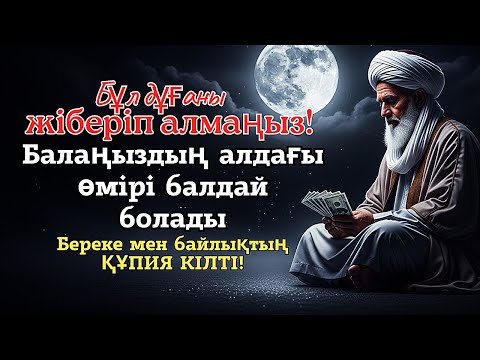 Видео: Бұл дұғаны жіберіп алмаңыз! Балаңыздың алдағы өмірі балдай болады, Береке мен байлықтың ҚҰПИЯ КІЛТІ!
