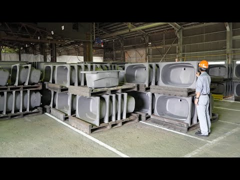 Видео: Процесс изготовления чугунных эмалированных ванн. Японская фабрика ванн со 190-летней историей.