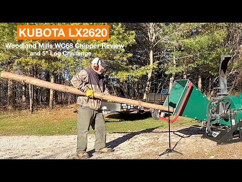 Видео: Измельчитель древесины Kubota LX2620 и Woodland Mills WC68